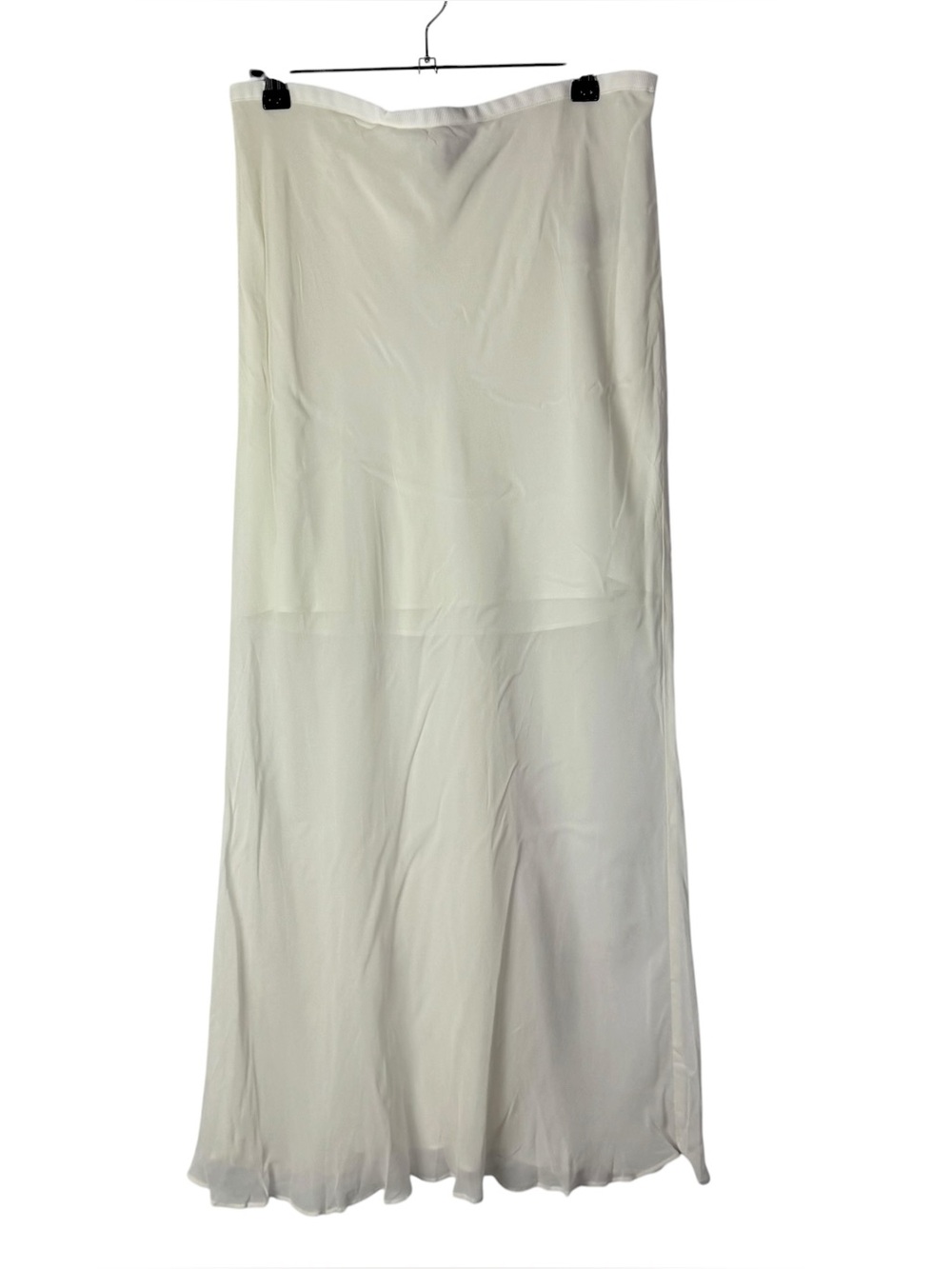 J. Crew New Gwyneth Skirt Cream White Chiffon Midi Skirt S